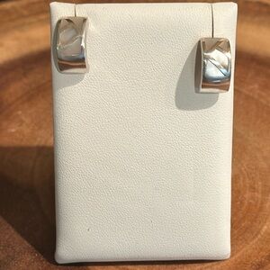 Sterling silver and inlaid earrings